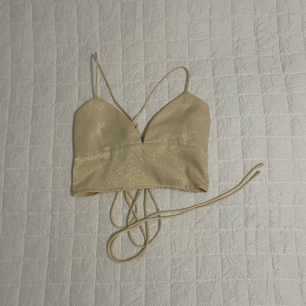 Champagne silk/satin top